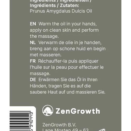 ZenGrowth Huile d'Amande Douce 100% Naturelle 150ml