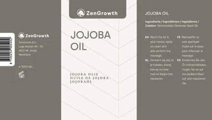 ZenGrowth Koudgeperste Jojoba Olie 1L
