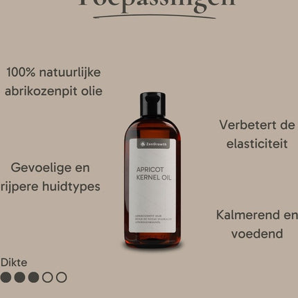 ZenGrowth Huile de Noyau d'Abricot 100% Naturelle 150ml
