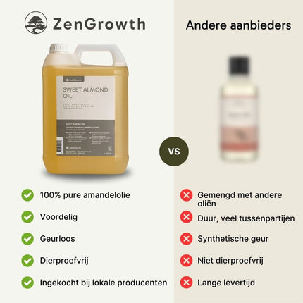 Huile d'Amande Douce ZenGrowth 100% Naturelle 5L
