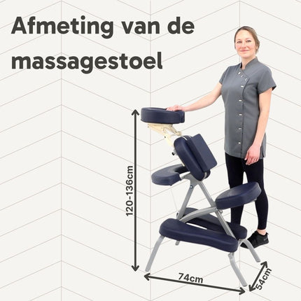 ZenGrowth Inklapbare Massagestoel Valo Blauw