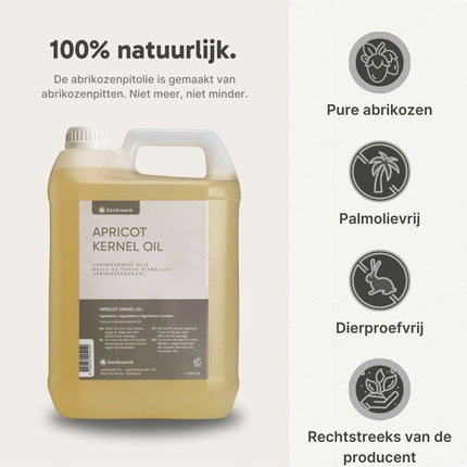 Huile de noyau d'abricot ZenGrowth 100% naturelle 5L