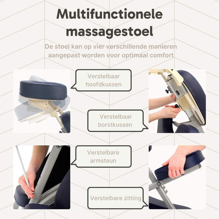 ZenGrowth Inklapbare Massagestoel Valo Blauw