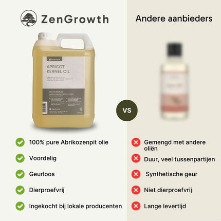 Huile de noyau d'abricot ZenGrowth 100% naturelle 5L