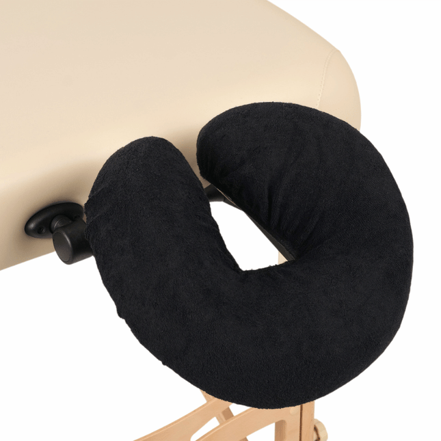 Housse de têtière éponge pour table de massage - Noir