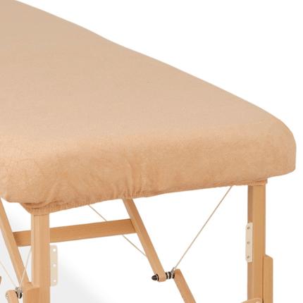 Drap housse éponge pour table de massage - Beige