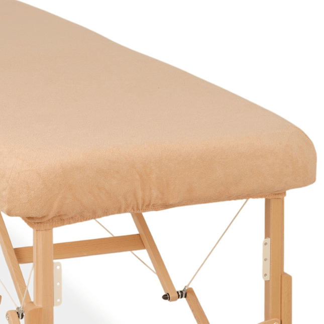 Drap housse éponge pour table de massage - Beige