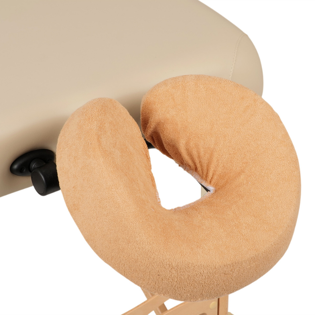 Housse d'appui-tête en éponge pour table de massage - Beige