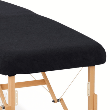 Drap-housse en éponge pour table de massage - Noir