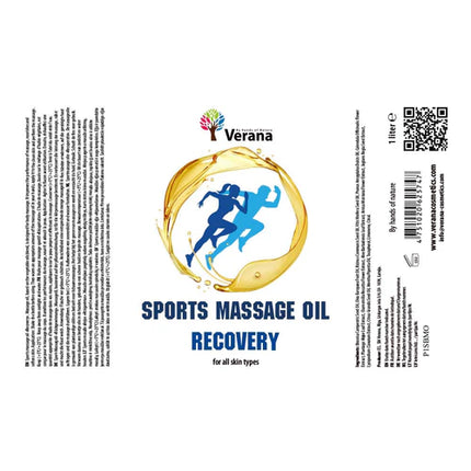 Verana Huile de Massage Sport et Récupération - 100% Naturel - 1L