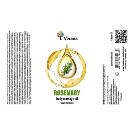 Huile de massage Verana Romarin - 100% naturelle - 1L