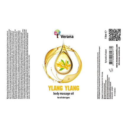 Huile de massage Verana Ylang Ylang - 100% Naturelle - 1L