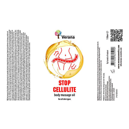Verana Huile de massage Stop Cellulite - 100% Naturelle - 1L