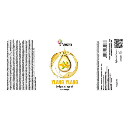 Huile de massage Verana Ylang Ylang - 100% Naturelle - 250ml