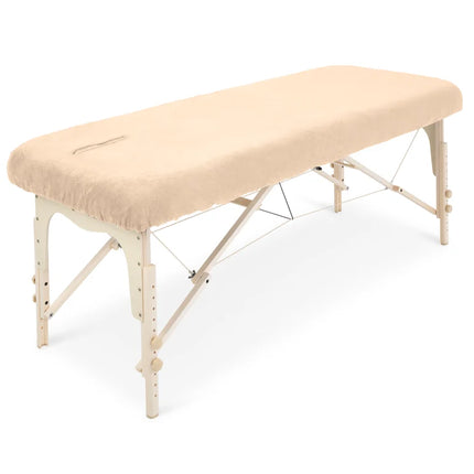 ZenGrowth Microvezel hoeslaken massagetafel met uitsparing - Zandbeige