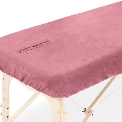 ZenGrowth Microvezel hoeslaken massagetafel met uitsparing - Roze
