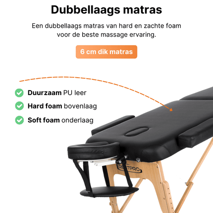 Table de massage pliable RESTPRO VIP 2 Noir