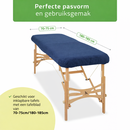 Drap-housse éponge pour table de massage - Bleu marine
