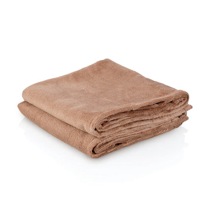 2x Microvezel massage handdoek 45 x 90 cm bruin