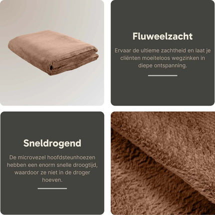 Microvezel massage handdoek XXL - Bruin - 100 x 220 cm
