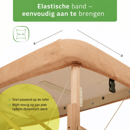 Drap housse éponge pour table de massage - Beige