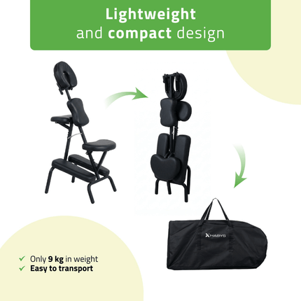 Fauteuil de massage pliable HABYS Flexo Noir