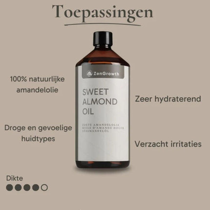 ZenGrowth Huile d'Amande Douce 100% Naturelle 1l