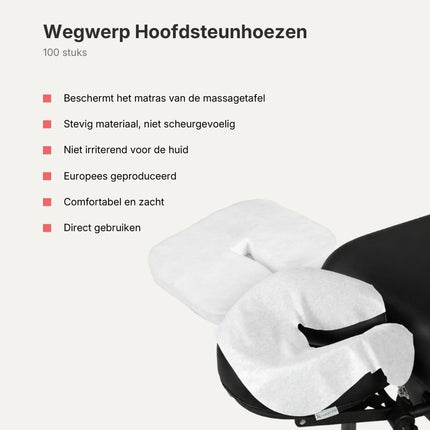 Housses de têtière jetables pour table de massage (100 pièces)