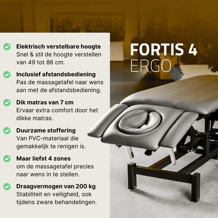 Table de massage électrique HABYS Fortis 4 Gris