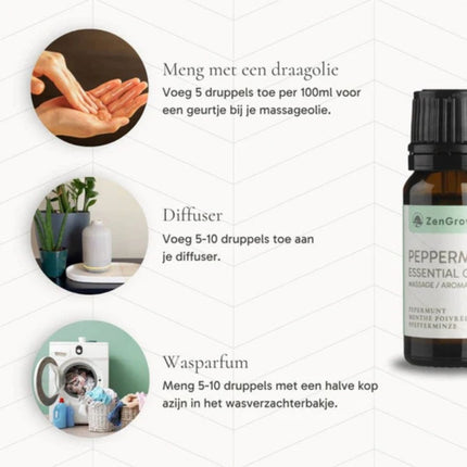 ZenGrowth Huile Essentielle Menthe Poivrée 10ml