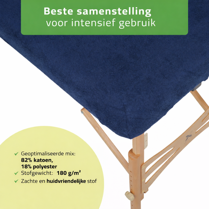 Drap-housse éponge pour table de massage - Bleu marine