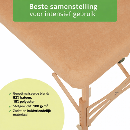 Drap housse éponge pour table de massage - Beige