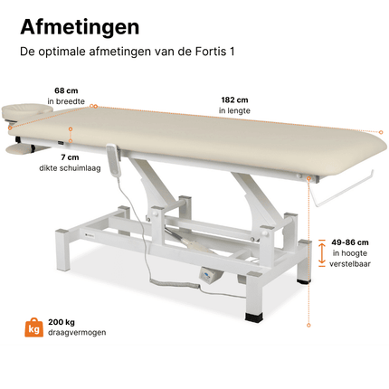 HABYS Table de massage électrique Fortis 1 Crème