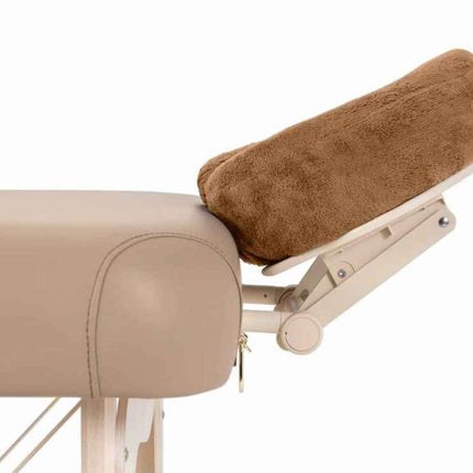 Microvezel hoofdsteunhoes voor massagetafel - Bruin (2 stuks)
