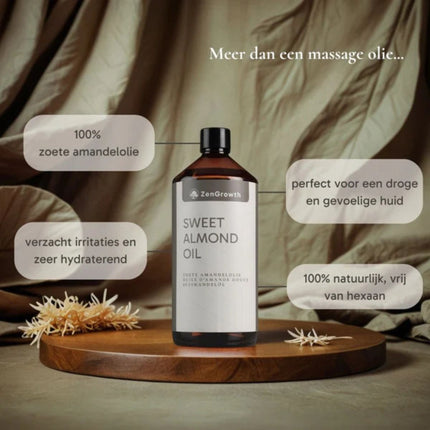 ZenGrowth Huile d'Amande Douce 100% Naturelle 1l