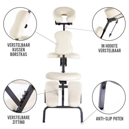 RESTPRO Inklapbare Massagestoel Relax Créme - demassageshop.nl