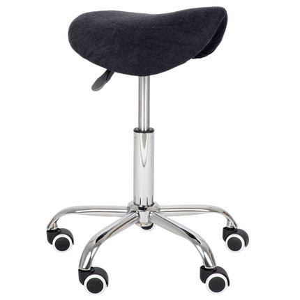 Housse en tissu éponge pour tabouret à roulettes, noire
