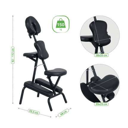 Fauteuil de massage pliable HABYS Flexo Noir