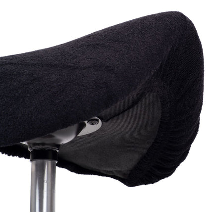 Housse en tissu éponge pour tabouret à roulettes, noire
