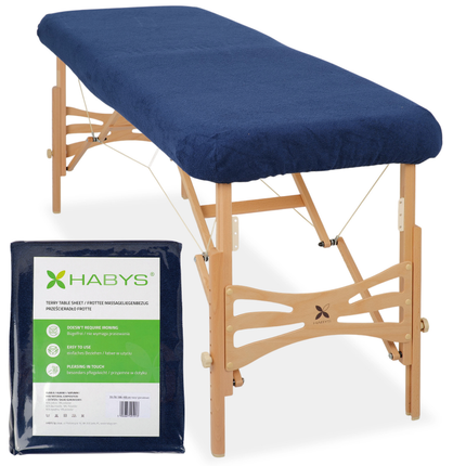 Drap-housse éponge pour table de massage - Bleu marine