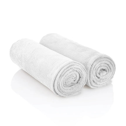 2x Microvezel massage handdoek 45 x 90 cm wit