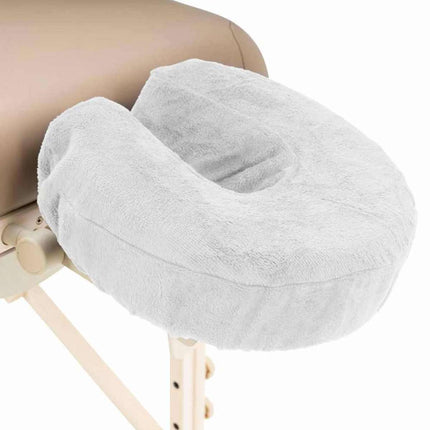 Microvezel hoofdsteunhoes voor massagetafel - Wit (2 stuks)