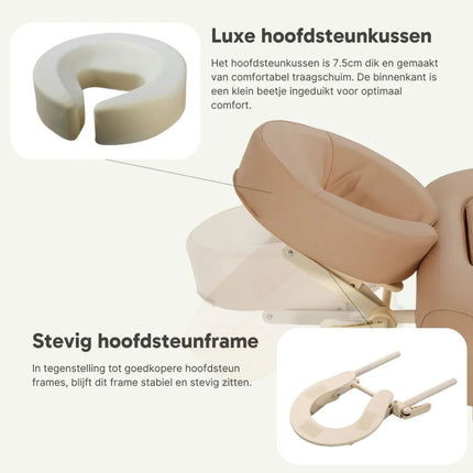 ZenGrowth Zwangerschapsmassagetafel Inklapbaar Ipanema Mocca