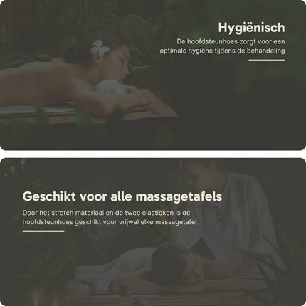 Badstof hoofdsteunhoes massagetafel - Chocoladebruin