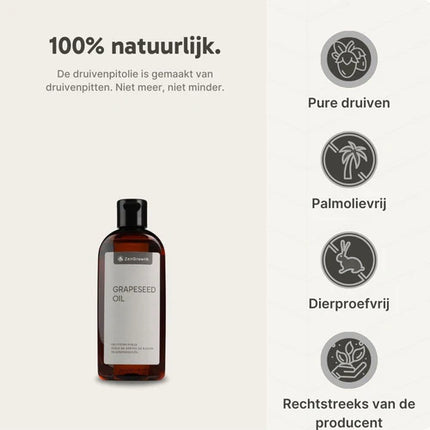 ZenGrowth Huile de Pépins de Raisin 100% Naturelle 150ml