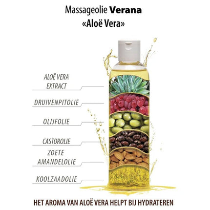 Verana Huile de massage naturelle Aloe Vera 1L
