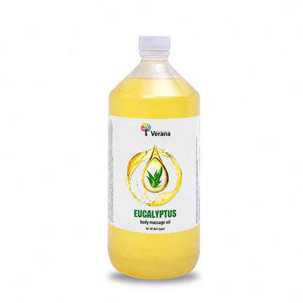 Verana Huile de Massage Eucalyptus - Antivirale - 100% Naturelle - 1L
