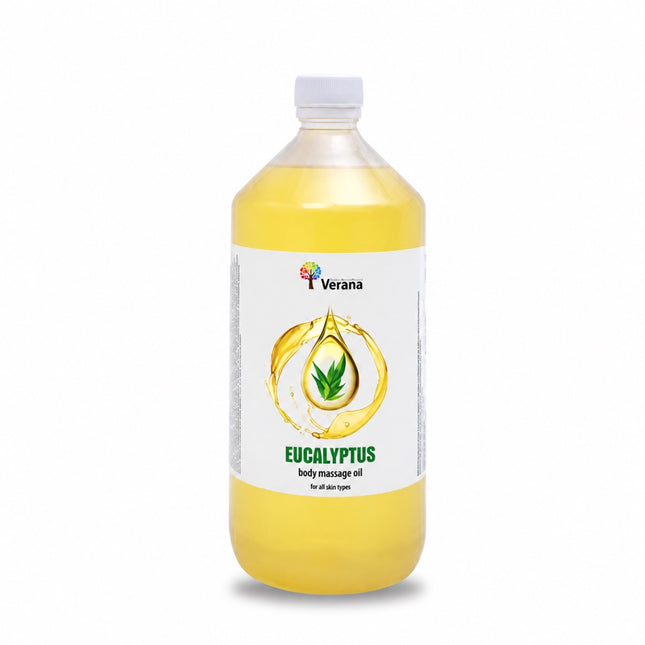 Verana Huile de Massage Eucalyptus - Antivirale - 100% Naturelle - 1L