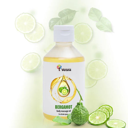 Verana Huile de Massage Bergamote - 100% Naturelle - 250ml