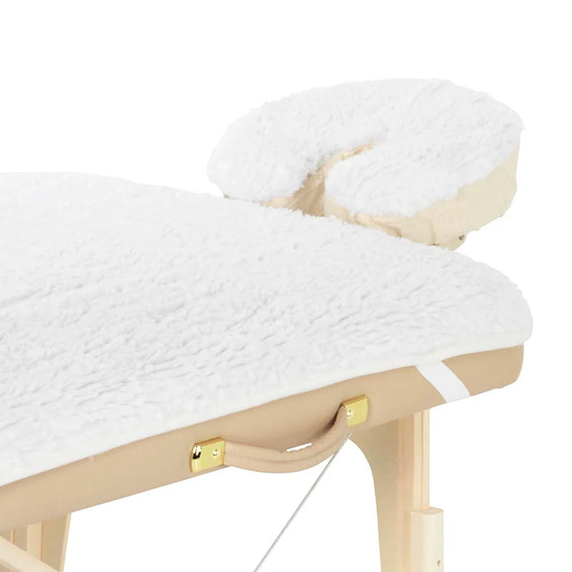Fluffy Fleece Hoeslaken Wit Met Hoofdsteunhoesje